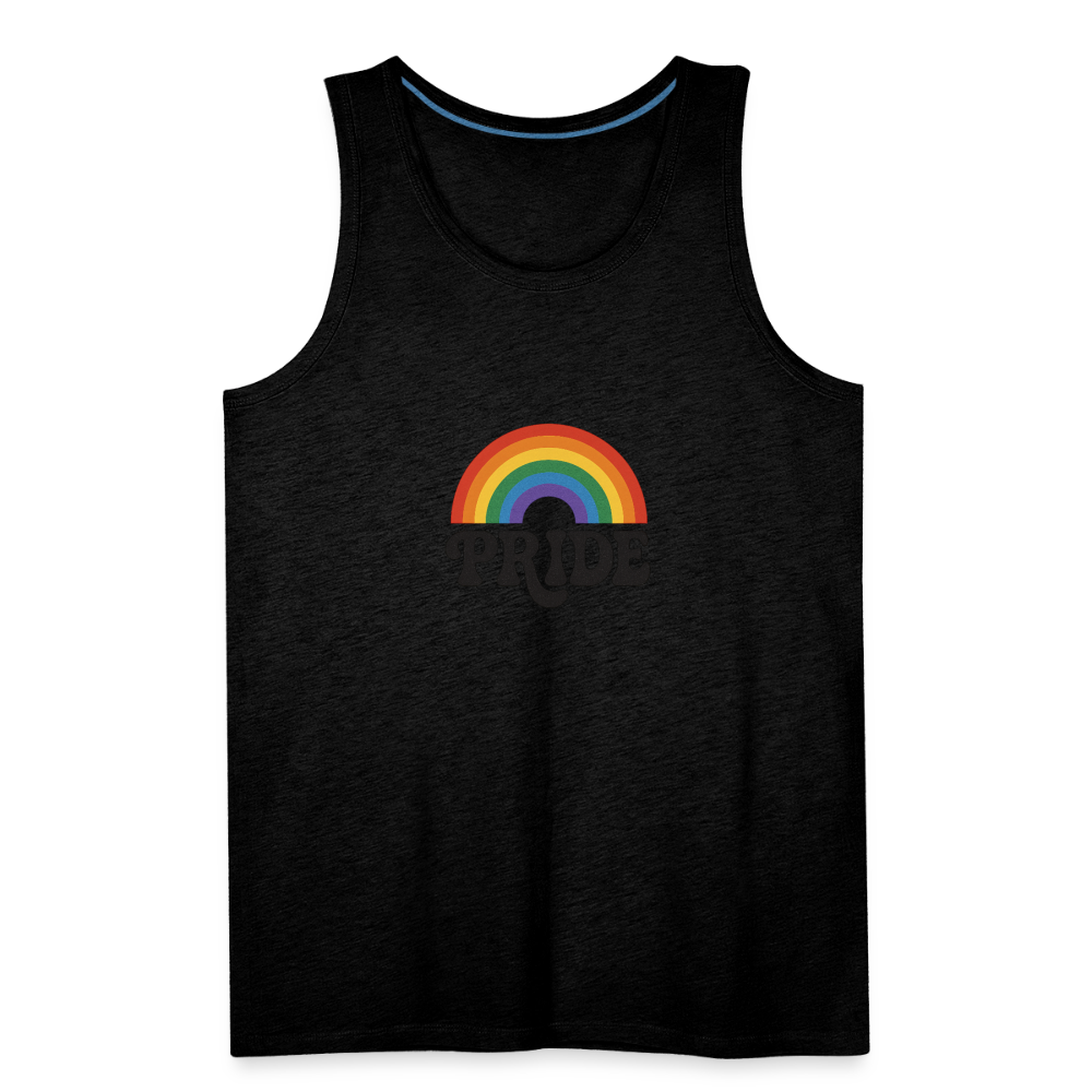 70’s Pride Logo Men’s Premium Tank - charcoal grey