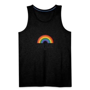 70’s Pride Logo Men’s Premium Tank - charcoal grey