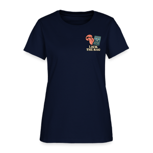Women’s “Lick The Bag” Image Logo Tee - navy
