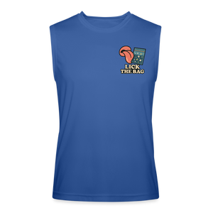 Men’s “Lick The Bag” Performance Tank - w/ Image - royal blue