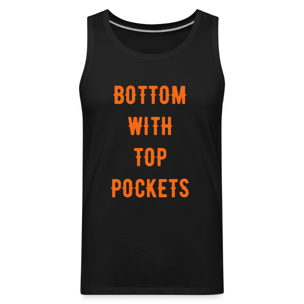 Bottom w/ Top Pockets - Men's Premium Tank Top - black