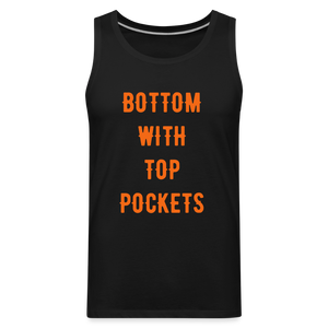 Bottom w/ Top Pockets - Men's Premium Tank Top - black