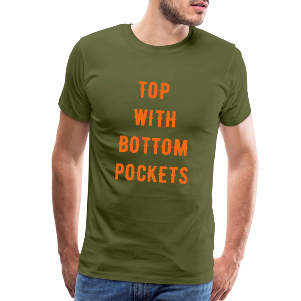 Top w/ Bottom Pockets - Men's Premium T-Shirt - olive green