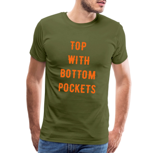 Top w/ Bottom Pockets - Men's Premium T-Shirt - olive green