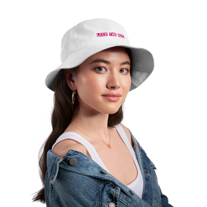 “Lick The Bag” Bucket Hat Bunny - white