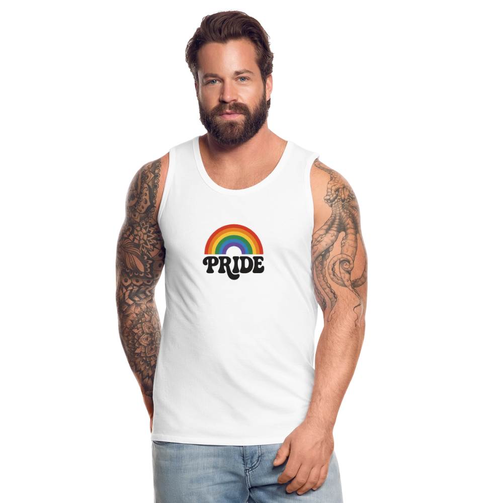 70’s Pride Logo Men’s Premium Tank - white