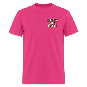 Unisex Lick The Bag T-Shirt (text only) - fuchsia
