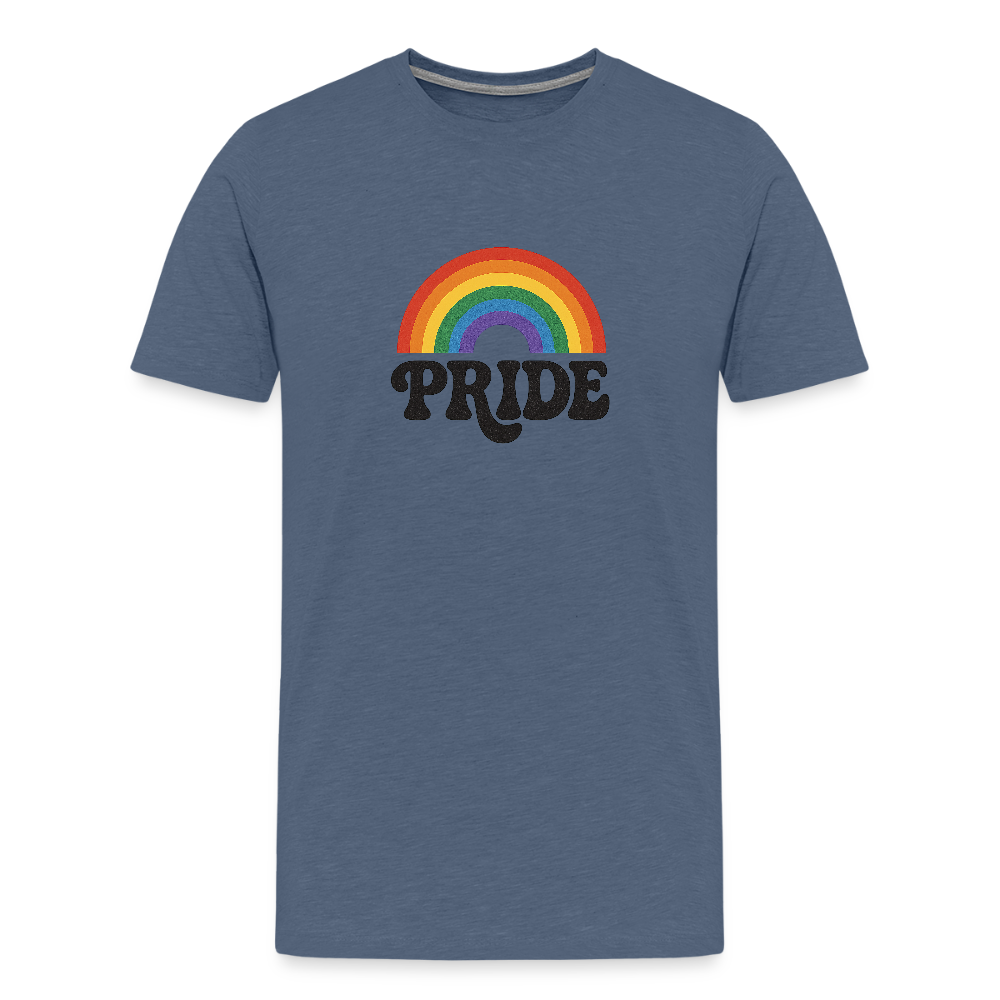 70’s Pride Logo Men's Premium T-Shirt - heather blue