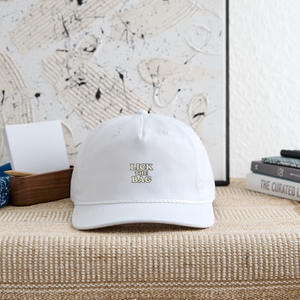 Vintage Wash “Lick The Bag” Text Logo Cap - white