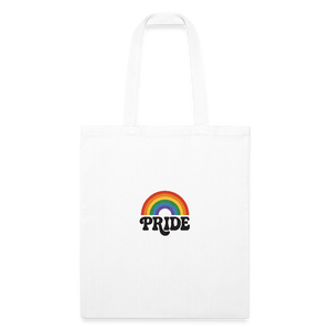 70’s Logo Pride Recycled Tote Bag - white