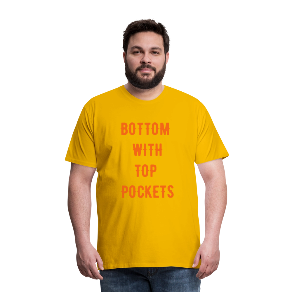 Bottom w/ Top Pockets - Men's Premium T-Shirt - sun yellow
