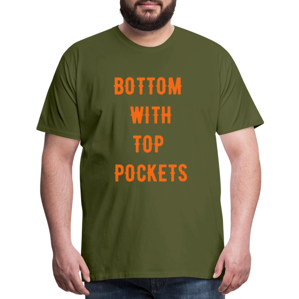 Bottom w/ Top Pockets - Men's Premium T-Shirt - olive green