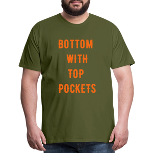 Bottom w/ Top Pockets - Men's Premium T-Shirt - olive green