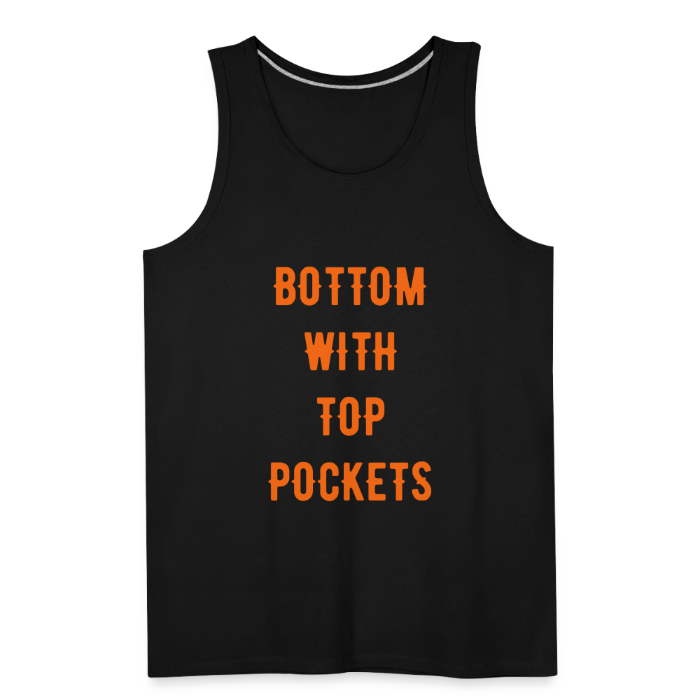 Bottom w/ Top Pockets - Men's Premium Tank Top - black