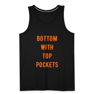 Bottom w/ Top Pockets - Men's Premium Tank Top - black