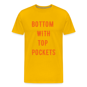 Bottom w/ Top Pockets - Men's Premium T-Shirt - sun yellow