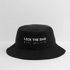 “Lick The Bag” Bucket Hat Brail - black