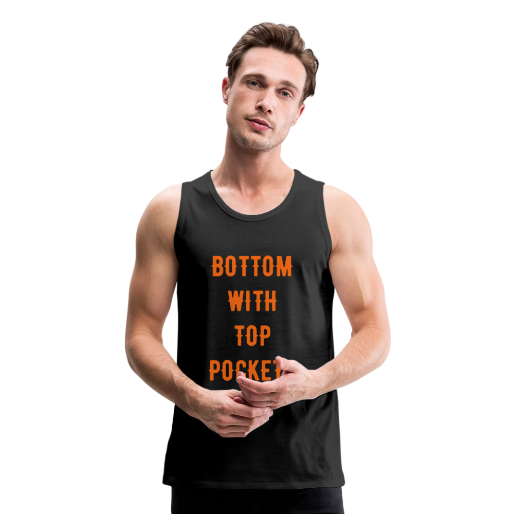 Bottom w/ Top Pockets - Men's Premium Tank Top - black
