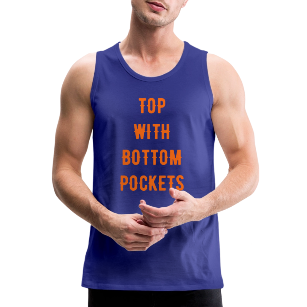 Top w/ Bottom Pockets - Men's Premium Tank Top - royal blue