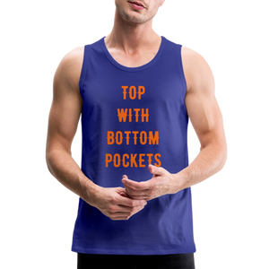 Top w/ Bottom Pockets - Men's Premium Tank Top - royal blue
