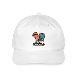 Vintage Wash “Lick The Bag” Image Logo Cap - white