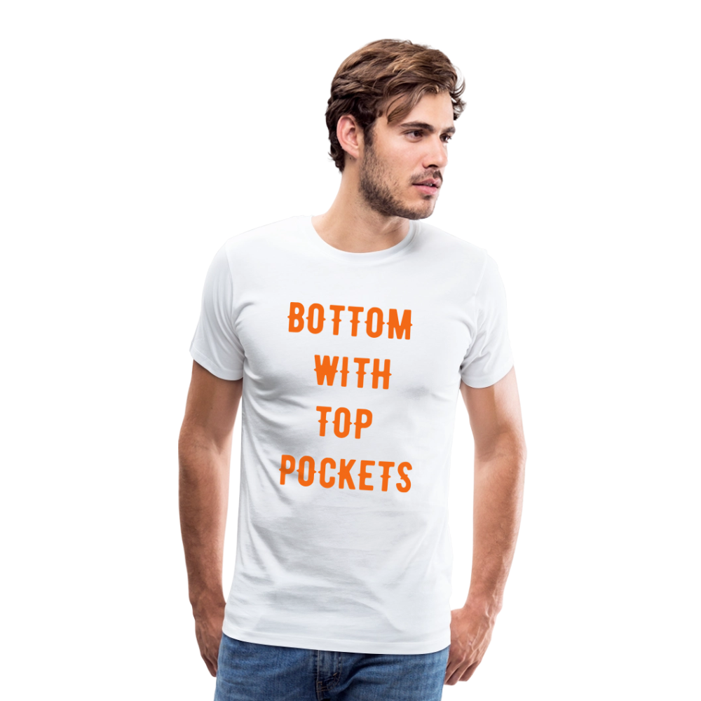 Bottom w/ Top Pockets - Men's Premium T-Shirt - white