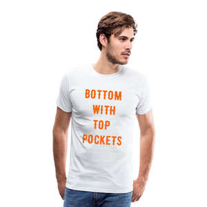 Bottom w/ Top Pockets - Men's Premium T-Shirt - white