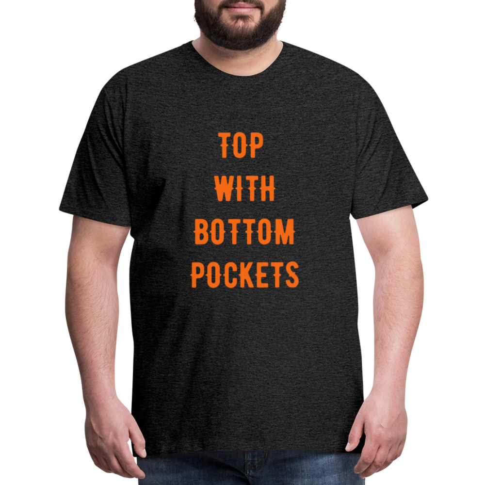 Top w/ Bottom Pockets - Men's Premium T-Shirt - charcoal grey