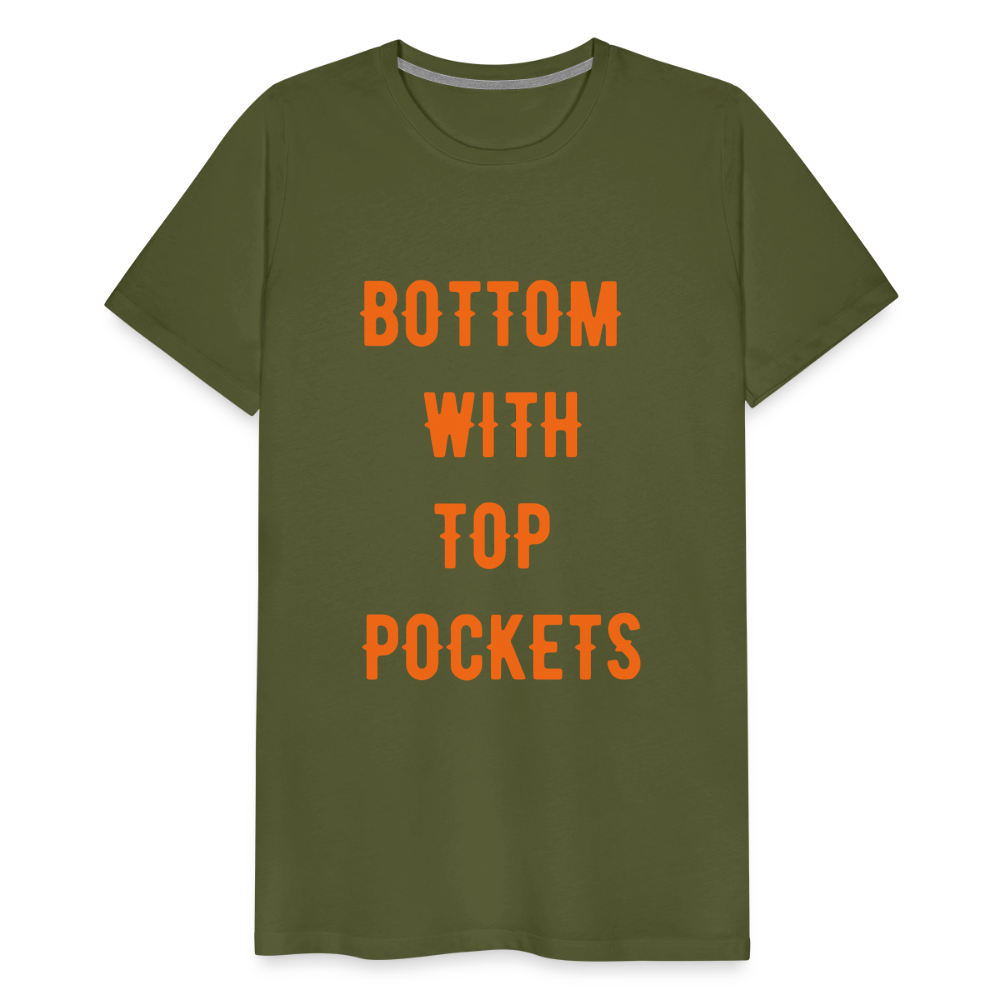 Bottom w/ Top Pockets - Men's Premium T-Shirt - olive green