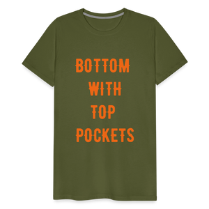 Bottom w/ Top Pockets - Men's Premium T-Shirt - olive green