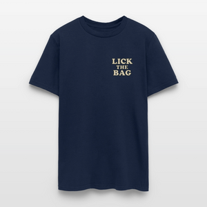 Unisex Lick The Bag T-Shirt (text only) - navy
