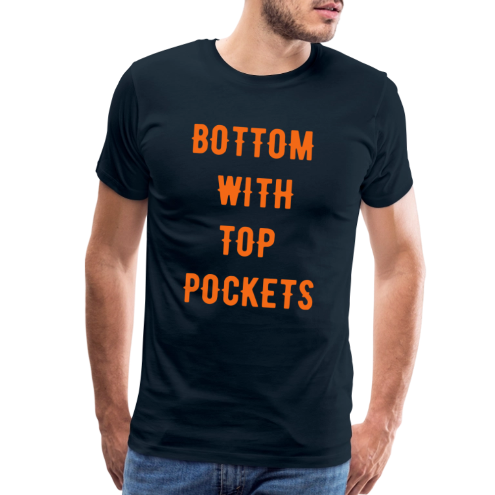 Bottom w/ Top Pockets - Men's Premium T-Shirt - deep navy
