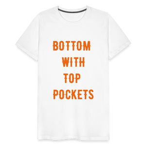 Bottom w/ Top Pockets - Men's Premium T-Shirt - white