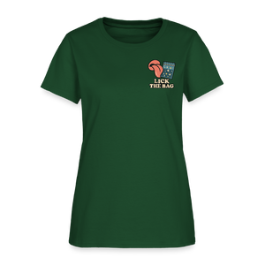 Women’s “Lick The Bag” Image Logo Tee - forest green