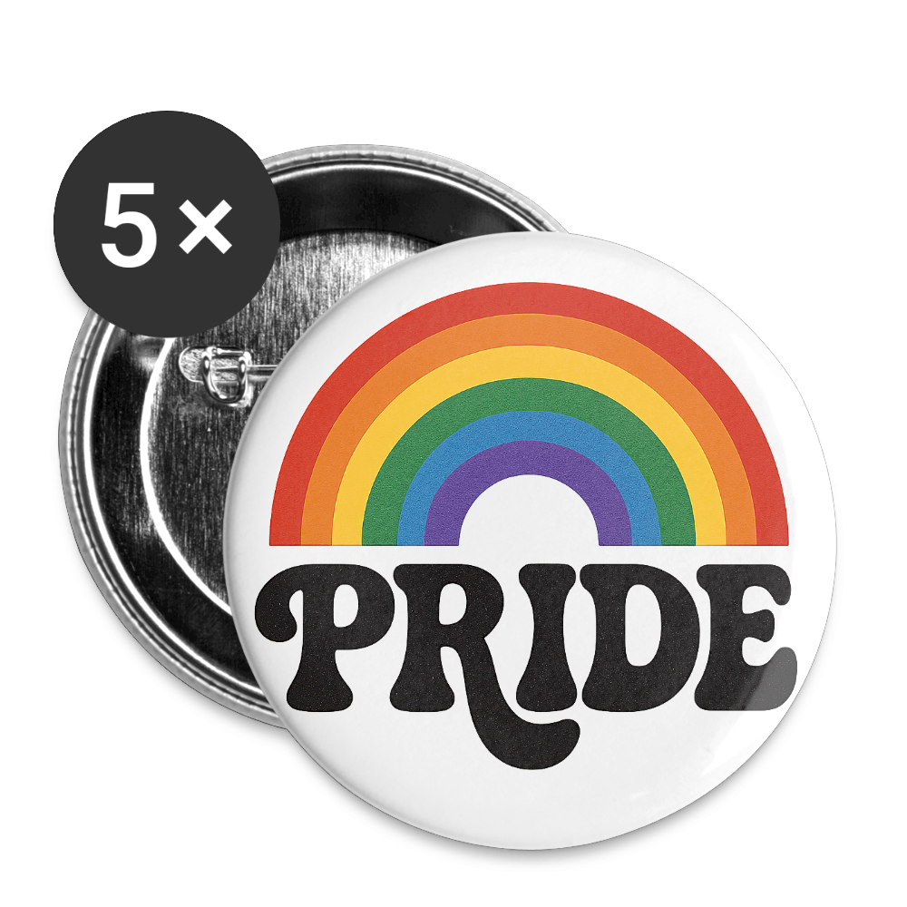 70’s Pride Logo Buttons small 1'' (5-pack) - white