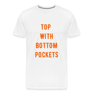 Top w/ Bottom Pockets - Men's Premium T-Shirt - white